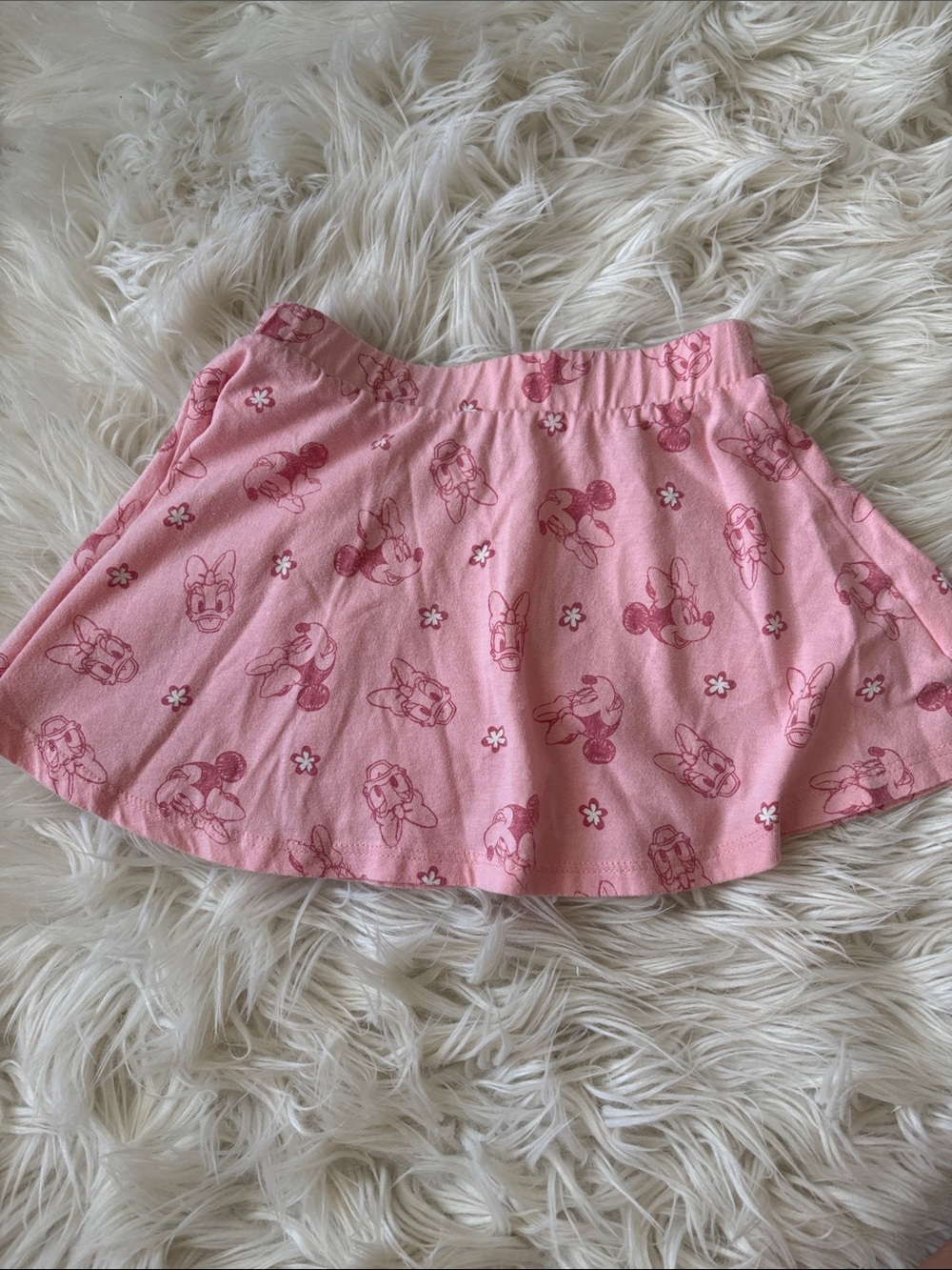 Disney Pink Minnie & Daisy Print Flared Skirt
